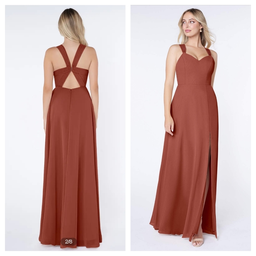 Azazie Jane NWT Tereacotta formal dress,  custom size